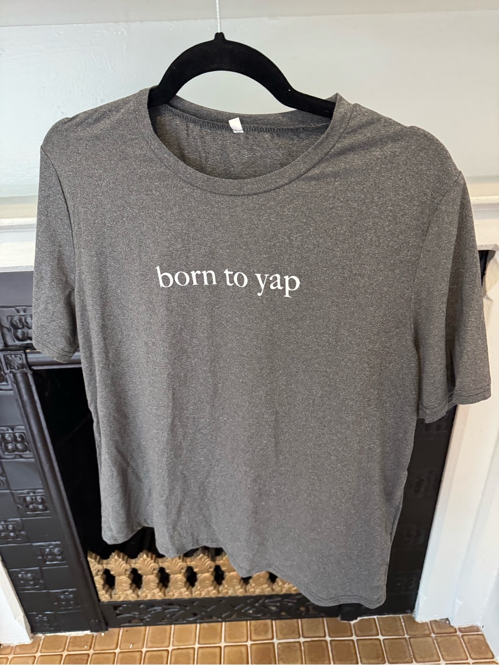 Gray 'born to yap' Graphic Tee - Women’s Casual T-Shirt